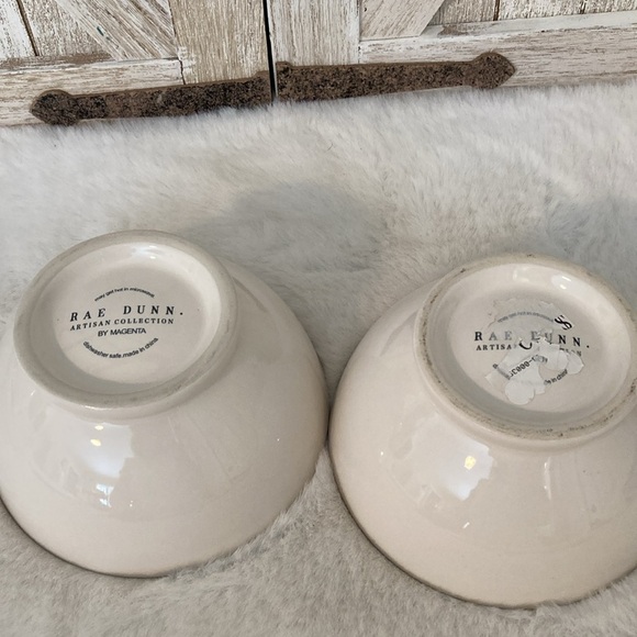 Rae Dunn Mint Chocolate Chip & Strawberry Swirl Bowls - Picture 7 of 7